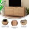 Flash Furniture Hatfield 60 Inch 4 Door Storage Buffet Sideboard, TV Stand for up to 64 TV's, Light Natural EM-0372-LTNAT-GG - alternate 2